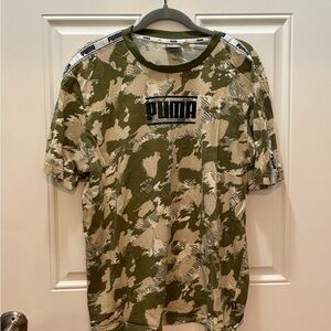 Puma Men's Olive Camo Tee